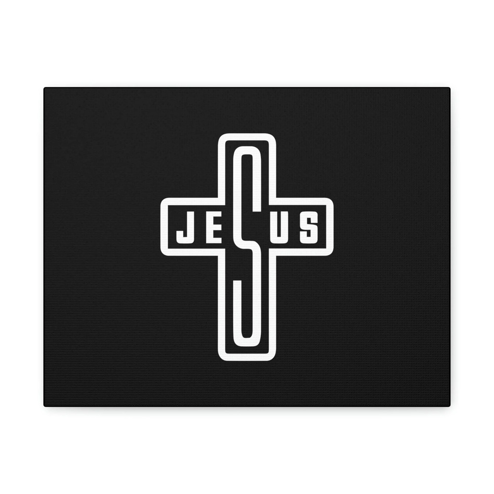 Scripture Walls John 1:14 Jesus White Cross Bible Verse Canvas Christian Wall